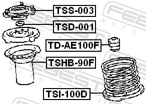 TSHB90F Febest Пыльник стойки передней