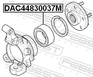DAC44830037M Febest Подшипник ступицы передней и задней