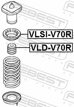 VLDV70R Febest Буфер амортизатора заднего