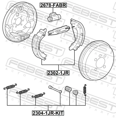 Монтажный комплект задних барабанных колодок RK78920 Goodrem