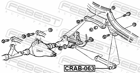 CRAB063 Febest Сайлентблок задней тяги