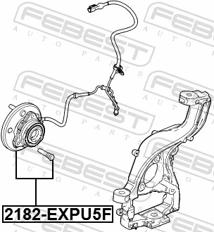 2182EXPU5F Febest Ступица колеса передняя