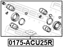 0175ACU25R Febest Ремкомплект заднего тормозного суппорта