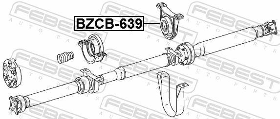 BZCB639 Febest Подвесной подшипник карданного вала задний