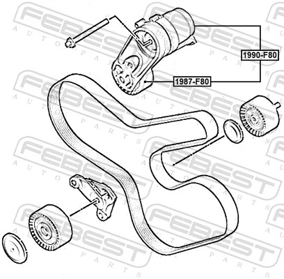 Rolo de reguladora de tensão da correia de transmissão BMW X3 F25