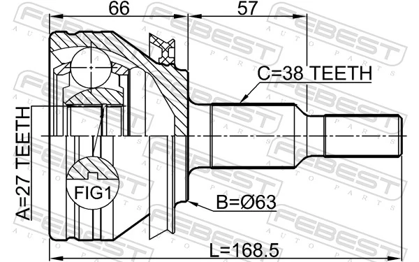 2310T5 Febest Наружная граната