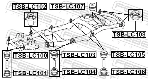 TSBLC107 Febest Крепление платформы