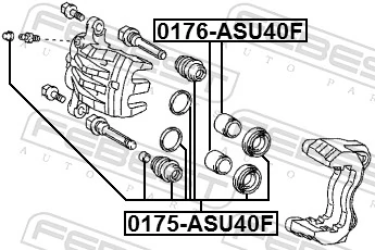 0176ASU40F Febest Поршень тормозного суппорта переднего