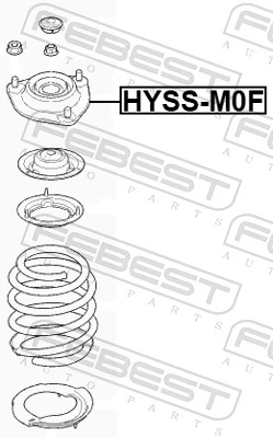 HYSSM0F Febest Подушка амортизатора переднего