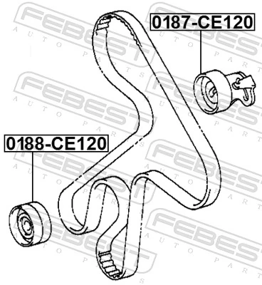 Rolo parasita da correia do mecanismo de distribuição de gás Toyota Corolla E12