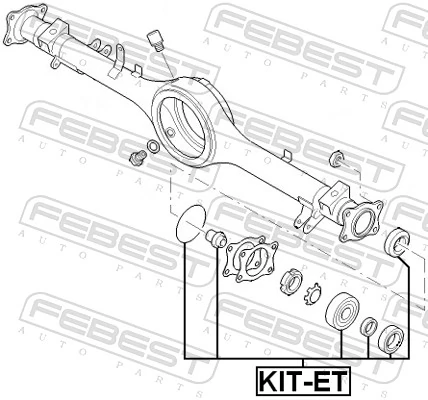 KITET Febest Подшипник ступицы задней