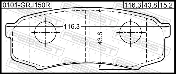 0101GRJ150R Febest Колодки тормозные дисковые комплект