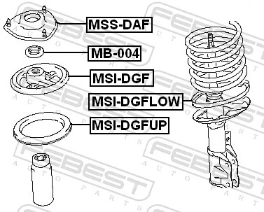 MB004 Febest Подшипник верхней опоры