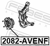 2082AVENF Febest Ступица колеса передняя