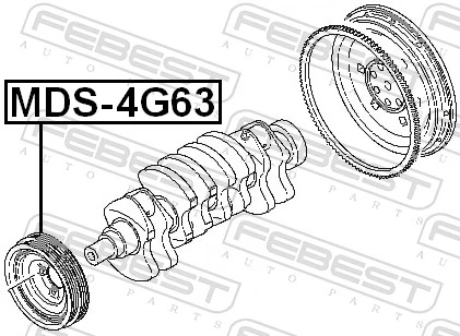 MDS4G63 Febest Шкив коленчатого вала
