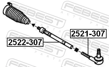 2521307 Febest Наружный наконечник рулевой тяги