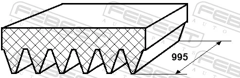 6758564 Ford Поликлиновый ремень