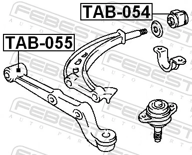 TAB054 Febest Сайлентблок нижнего переднего рычага