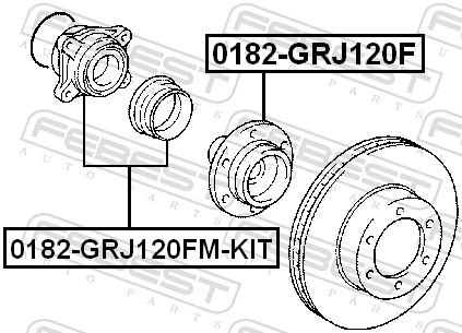 0182GRJ120F Febest Ступица колеса передняя