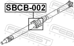 SBCB002 Febest Подвесной подшипник кардана