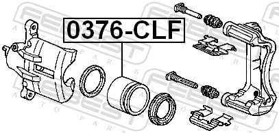 0376CLF Febest Поршень тормозного суппорта переднего