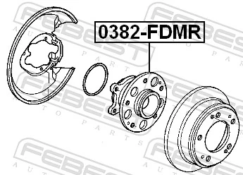 0382FDMR Febest Ступица задняя