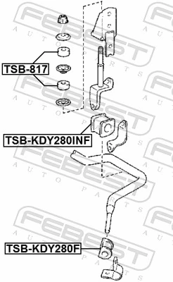 TSBKDY280F Febest Разрезная втулка стабилизатора