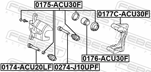 Скоба суппорта переднего на Lexus RX 300/330/350/400H U3