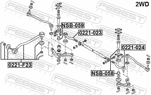 NSB059 Febest Отбойник задней рессоры