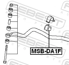 MSBDA1F Febest Разрезная втулка стабилизатора