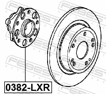0382LXR Febest Ступица задняя