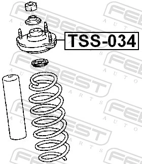 TSS034 Febest Подушка амортизатора переднего