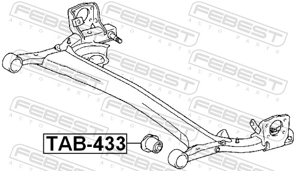 TAB433 Febest Сайлентблок балки моста