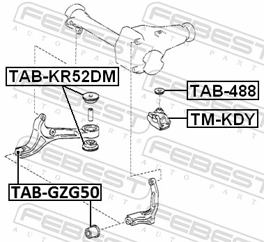TAB488 Febest Шайба дифференциала переднего моста
