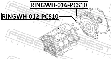 RINGWH012PCS10 Febest Прокладка задней крышки ГБЦ