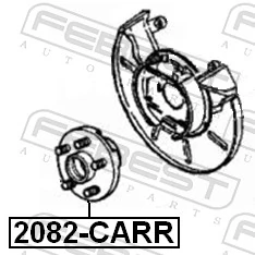 2082CARR Febest Ступица задняя