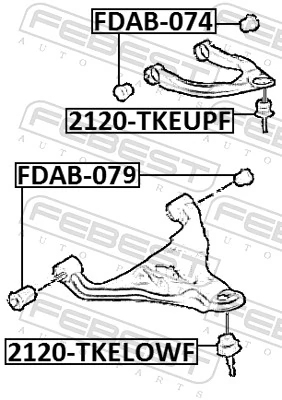 2120TKEUPF Febest Верхние шаровые опоры