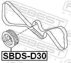 SBDSD30 Febest Шкив коленчатого вала