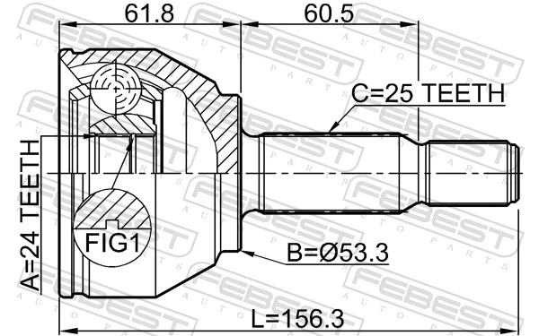 Граната колесная Ford Connect TOURNEO автобус (PU2) (2002 - 2013) цена, от 31.44 USD