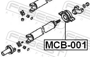 MCB001 Febest Подвесной подшипник кардана