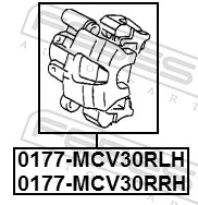 0177MCV30RLH Febest Тормозной суппорт задний левый