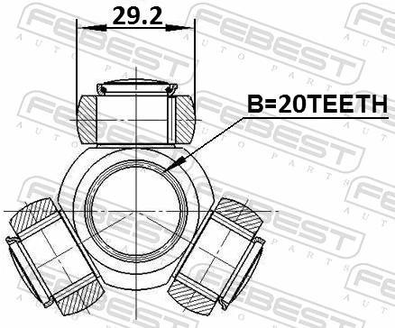 0021274 GKN-Spidan трипоид внутреннего шруса