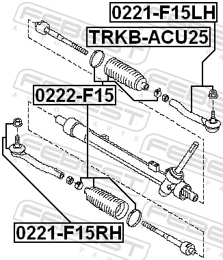 0222F15 Febest Тяги рулевые