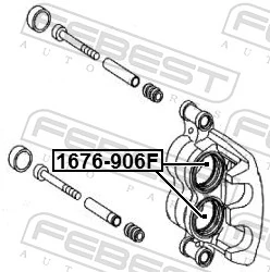 1676906F Febest Поршень тормозного суппорта переднего