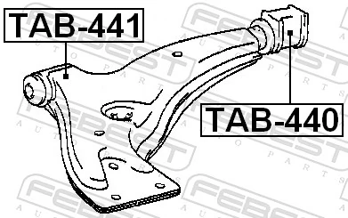 TAB441 Febest Сайлентблок нижнего переднего рычага