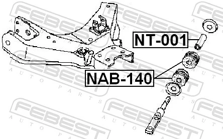 Купить J41037B Yamato Сайлентблок растяжки переднего нижнего рычага