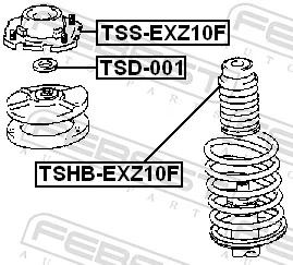 TSHBEXZ10F Febest Буфер амортизатора переднего