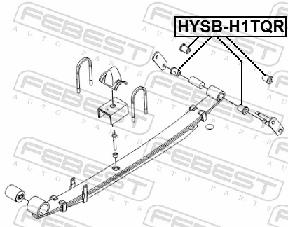 HYSBH1TQR Febest Сайлентблок задней рессоры, задний