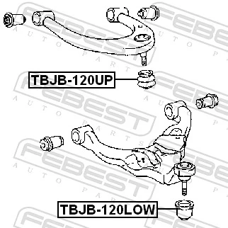 TBJB120UP Febest Пыльник опоры шаровой верхней