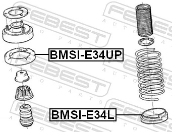 BMSIE34UP Febest Резиновое кольцо пружины задней